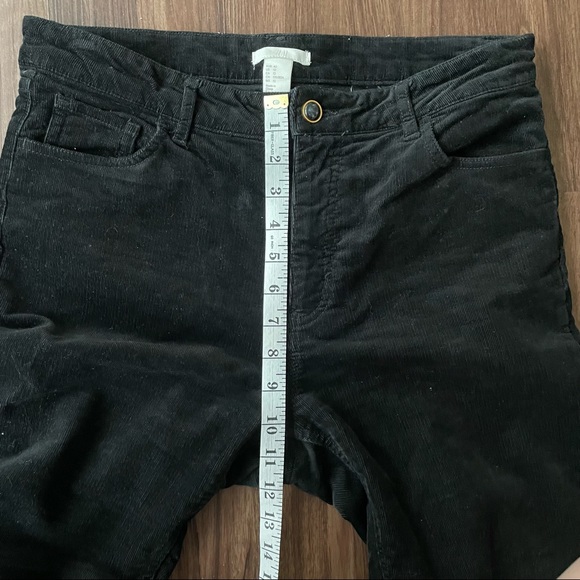 H&M black ankle length corduroy pants Size US12 - Picture 13 of 16